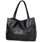 Gucci Tote Bag Horsebit Leather Black