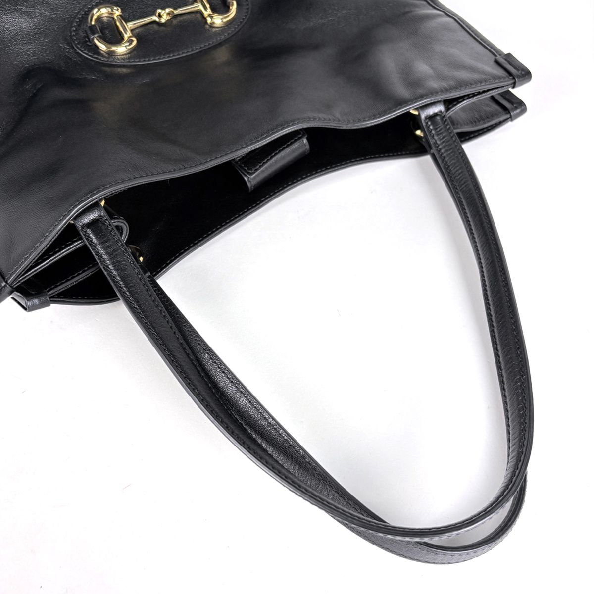 Gucci Tote Bag Horsebit Leather Black — view 5