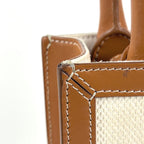Celine Tote Bag Mini Vertical Cabas 2-Way Canvas Natural Brown — view 4