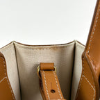 Celine Tote Bag Mini Vertical Cabas 2-Way Canvas Natural Brown — view 7