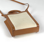 Celine Tote Bag Mini Vertical Cabas 2-Way Canvas Natural Brown — view 2
