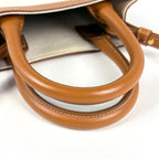 Celine Tote Bag Mini Vertical Cabas 2-Way Canvas Natural Brown — view 6