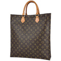 Louis Vuitton Sac Plat Tote Bag Monogram Brown