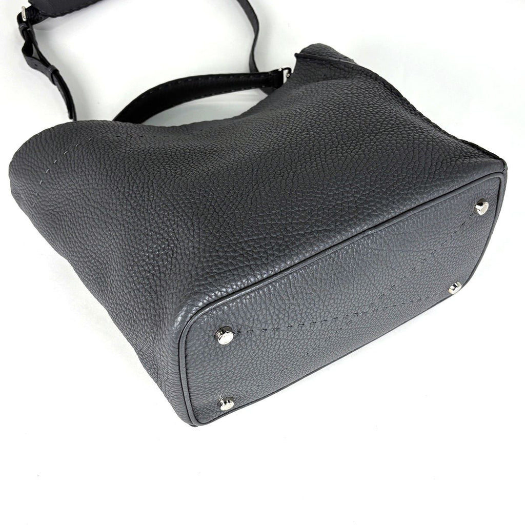 Fendi Shoulder Bag Selleria 2-Way Leather Gray — view 2