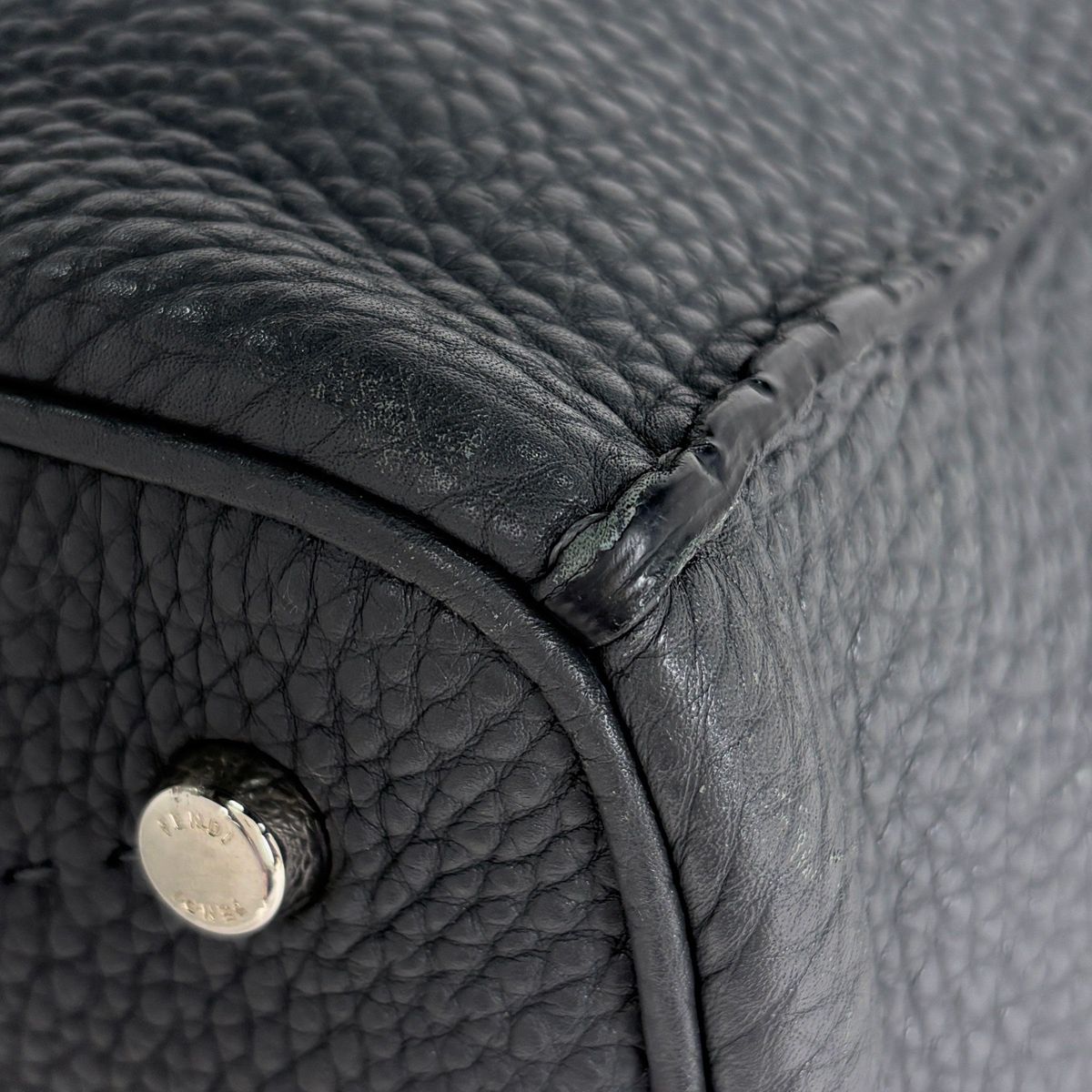 Fendi Shoulder Bag Selleria 2-Way Leather Gray — view 3