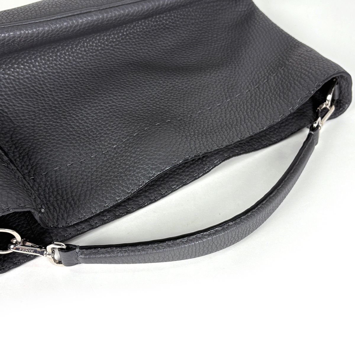 Fendi Shoulder Bag Selleria 2-Way Leather Gray — view 5