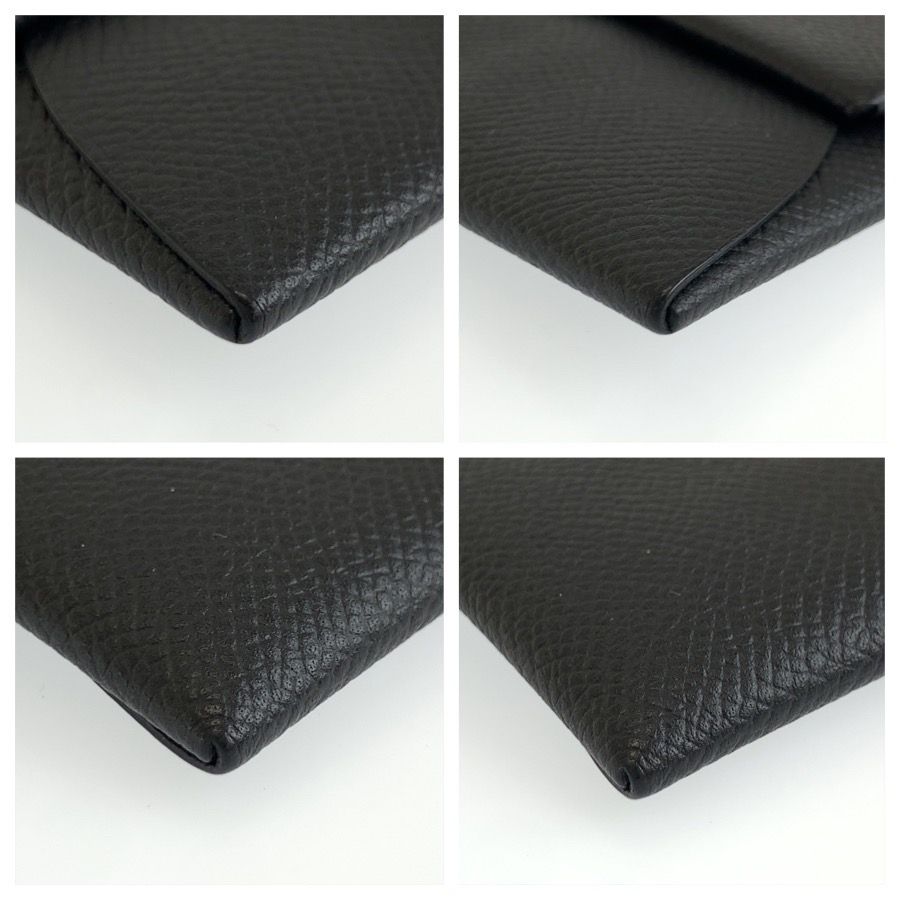 Hermes Bastia Black Veau Epsom Coin Purse — view 6