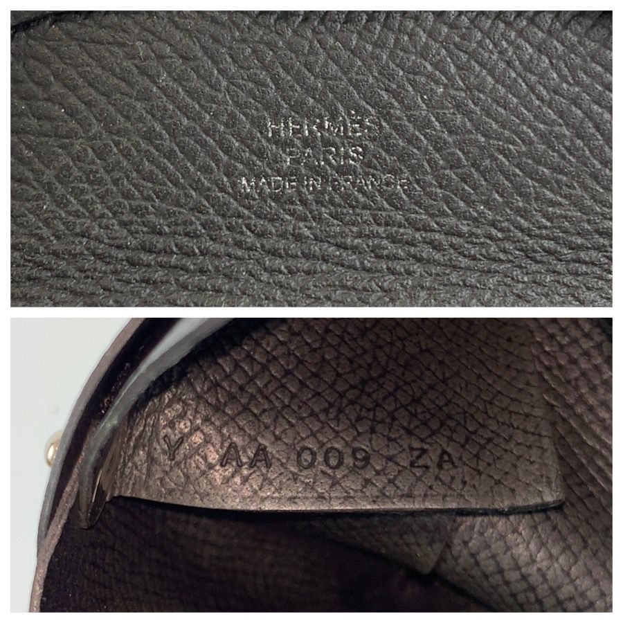 Hermes Bastia Black Veau Epsom Coin Purse — view 3