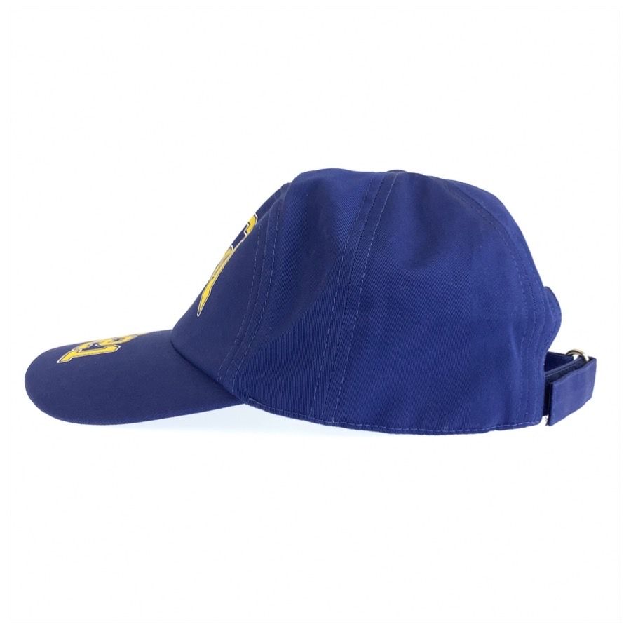 Gucci Carre Interlocking G Blue Yellow Cotton Cap Hat — view 6