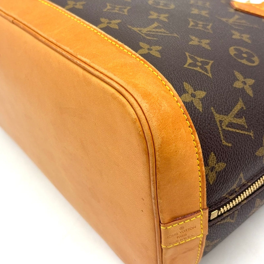 Louis Vuitton Alma PM Monogram Leather Brown Light Handbag — view 7