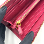 Prada Saffiano Leather L-shaped Zipper Pink Wallet Gold — view 5