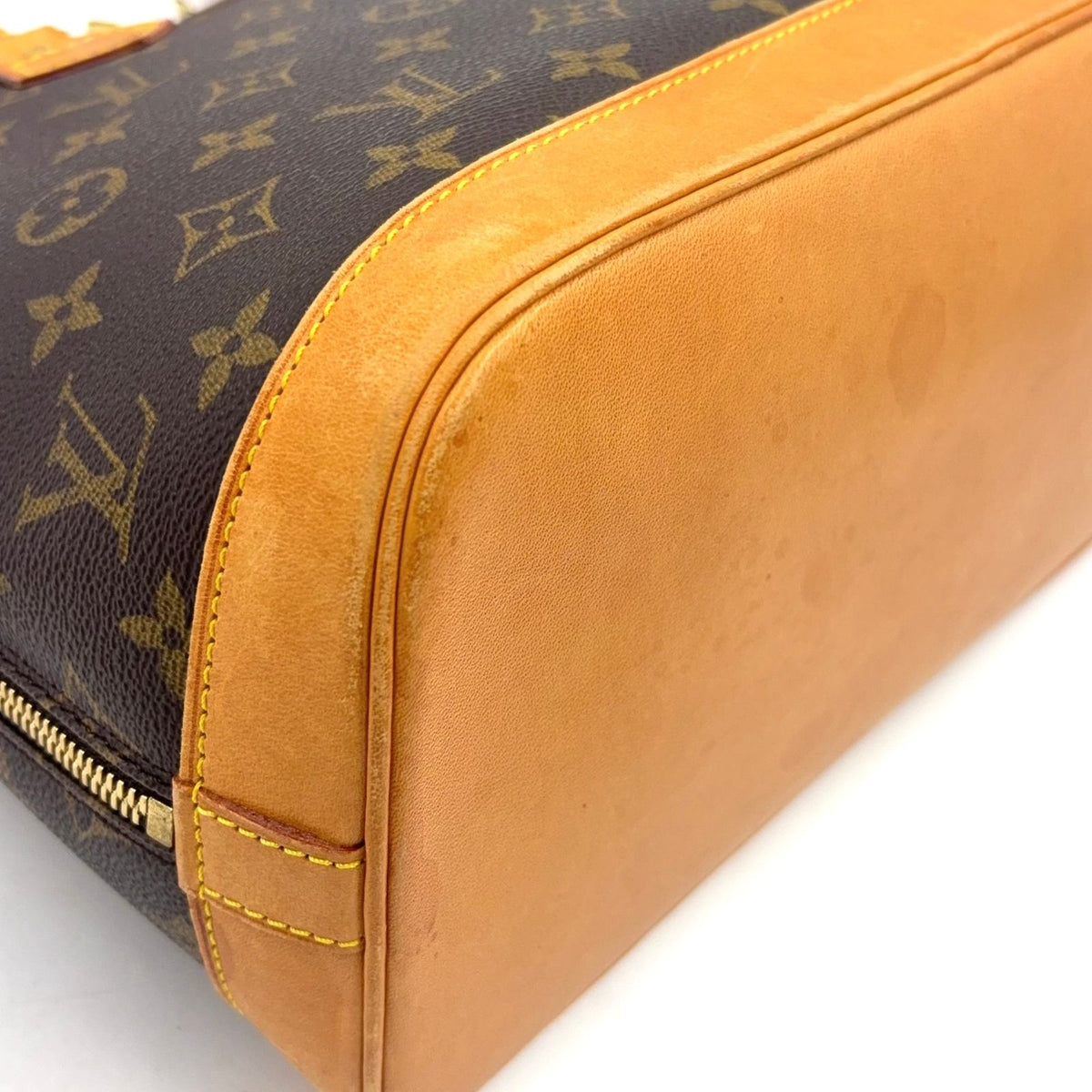 Louis Vuitton Alma PM Monogram Leather Brown Light Handbag — view 6