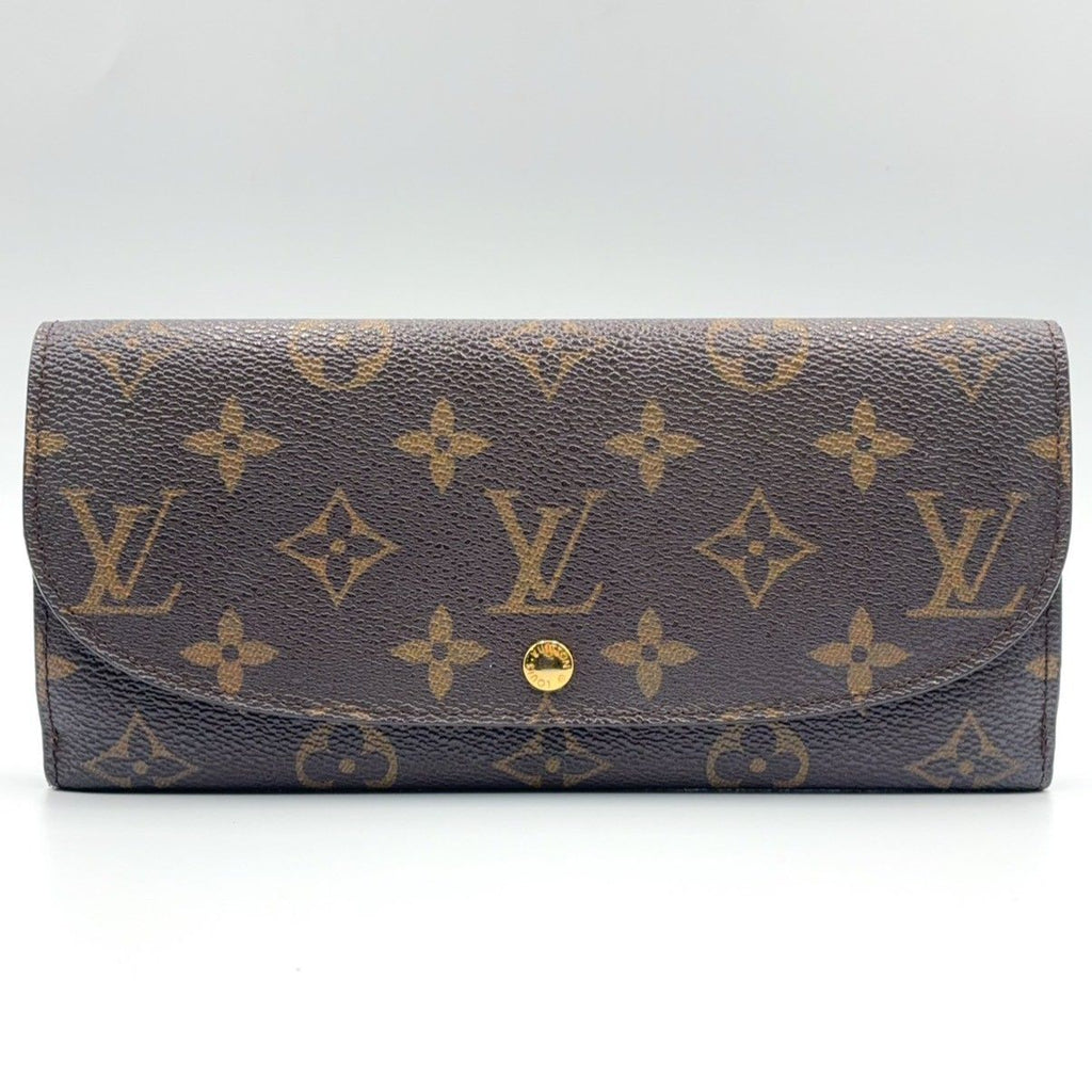 Louis Vuitton Portefeuille Sarah Monogram Brown Bifold Wallet Gold