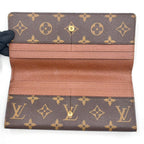 Louis Vuitton Portefeuille Sarah Monogram Brown Bifold Wallet Gold — view 8
