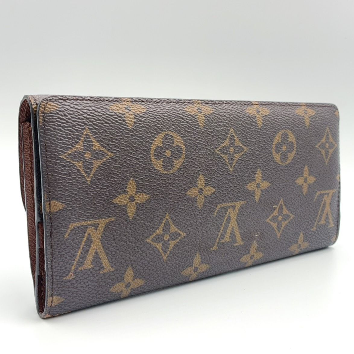 Louis Vuitton Portefeuille Sarah Monogram Brown Bifold Wallet Gold — view 2