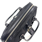 Prada Triangle Logo Nylon Bowling Bag Leather Black Mini Silver — view 6