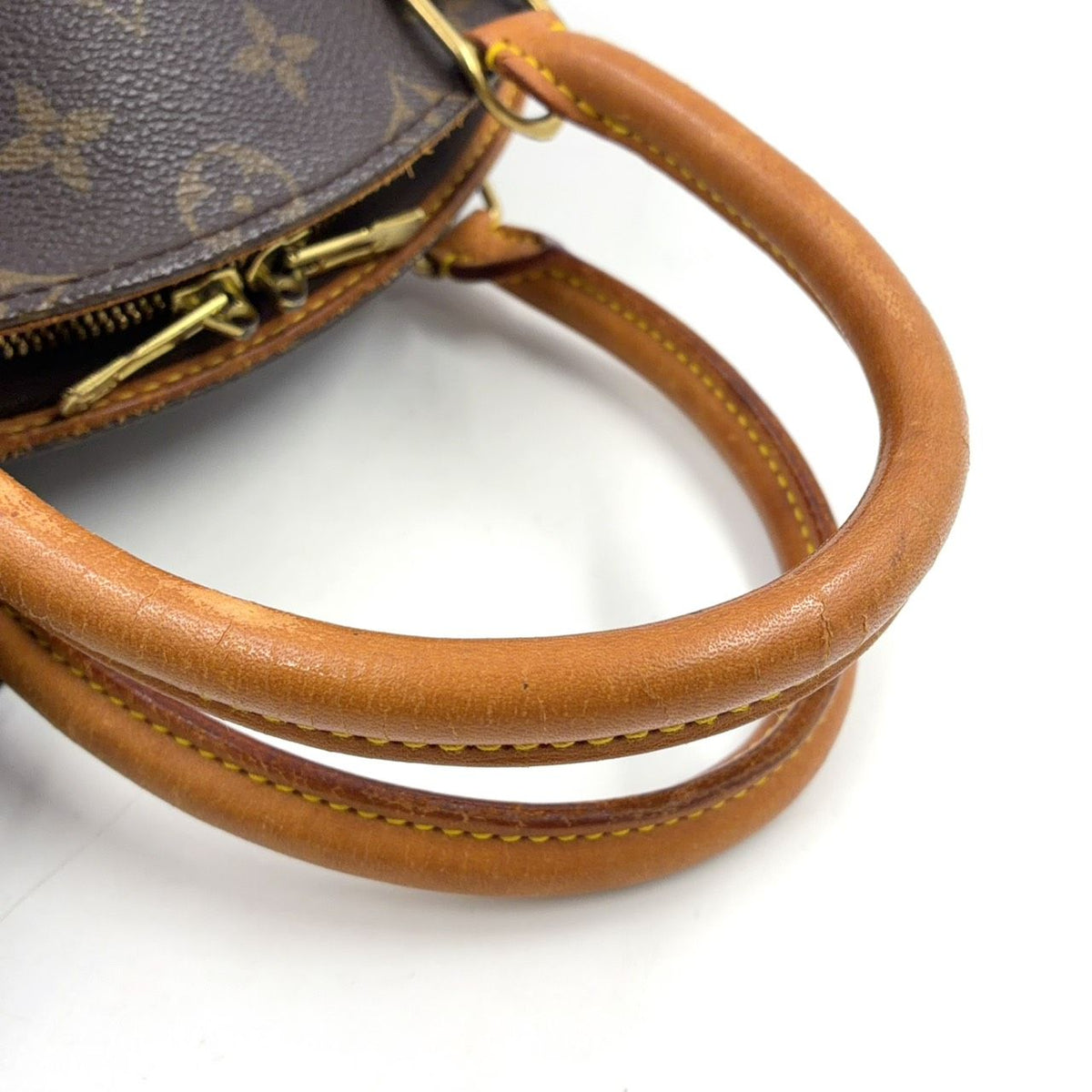 Louis Vuitton Ellipse PM Monogram Brown Handbag Gold — view 5