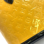 Louis Vuitton Vernis Lockit PM Monogram Patent Leather Yellow Black Handbag Gold — view 7
