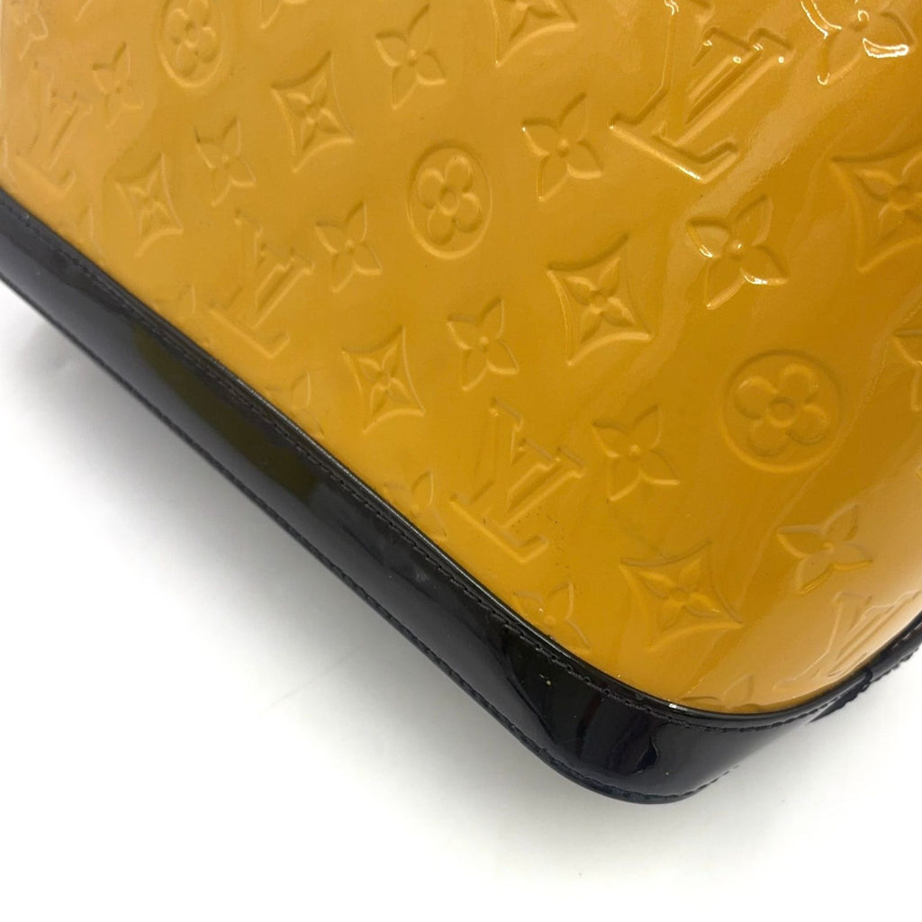 Louis Vuitton Vernis Lockit PM Monogram Patent Leather Yellow Black Handbag Gold — view 5