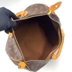 Louis Vuitton Speedy 35 Monogram Leather Brown Handbag Gold — view 3