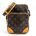 Louis Vuitton Amazon Monogram Leather Brown Shoulder Bag Gold