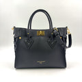 Louis Vuitton on My Side MM 2-Way Shoulder Leather Black Handbag Gold