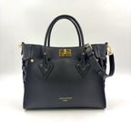 Louis Vuitton on My Side MM 2-Way Shoulder Leather Black Handbag Gold