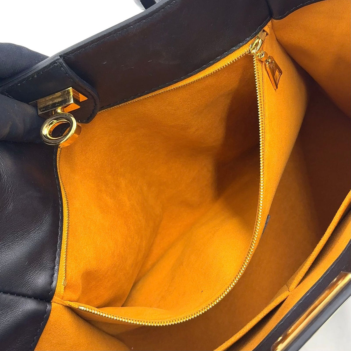 Louis Vuitton on My Side MM 2-Way Shoulder Leather Black Handbag Gold — view 5