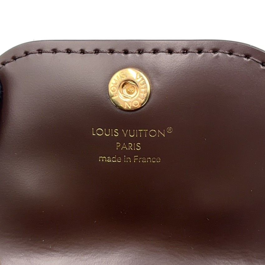 Louis Vuitton LV Monogram Airpods Case Brown Bag Charm Gold — view 4