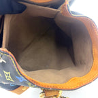 Louis Vuitton Audra Monogram Multicolor Noir Leather Brown Black Handbag Gold — view 3