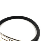Louis Vuitton Bracelet Leather Metal Black Silver — view 4