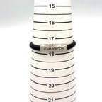 Louis Vuitton Bracelet Leather Metal Black Silver — view 8