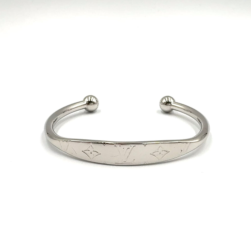 Louis Vuitton Jungkook Monogram Metal Silver Bangle Bracelet