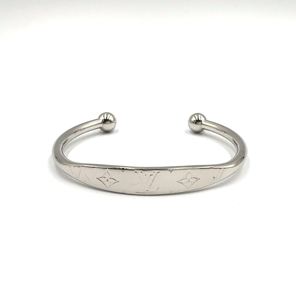 Louis Vuitton Jungkook Monogram Metal Silver Bangle Bracelet