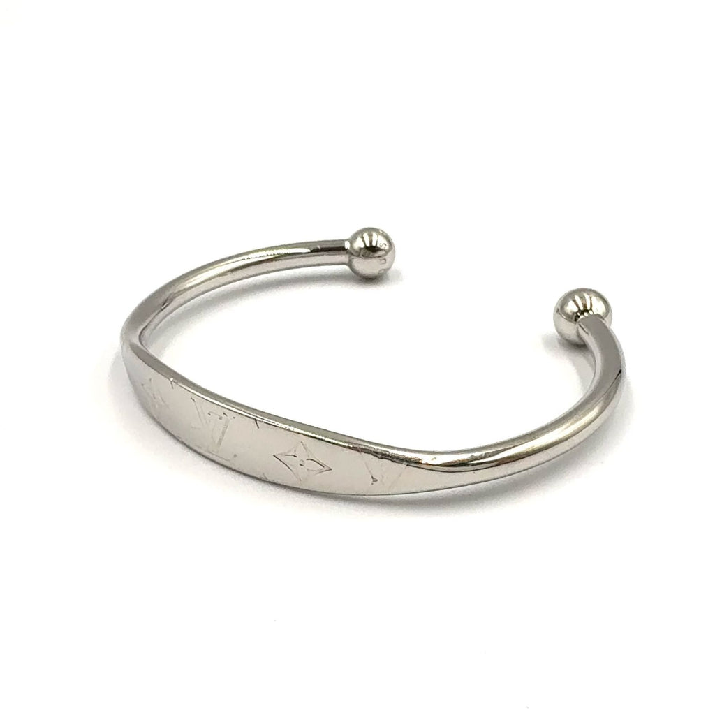 Louis Vuitton Jungkook Monogram Metal Silver Bangle Bracelet — view 2