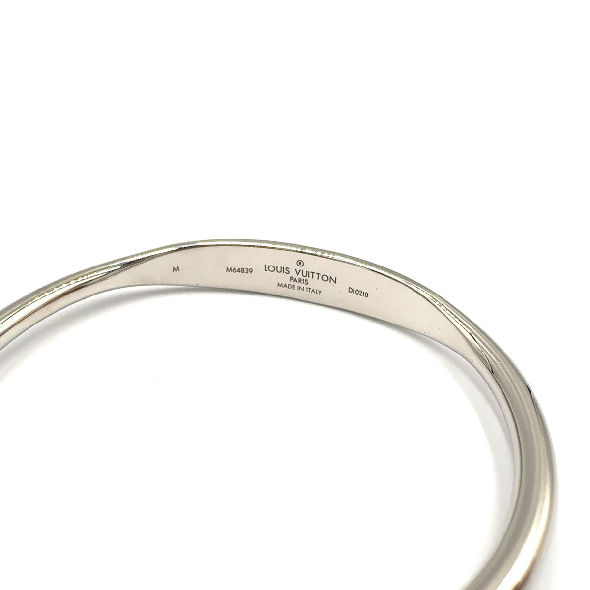 Louis Vuitton Jungkook Monogram Metal Silver Bangle Bracelet — view 4
