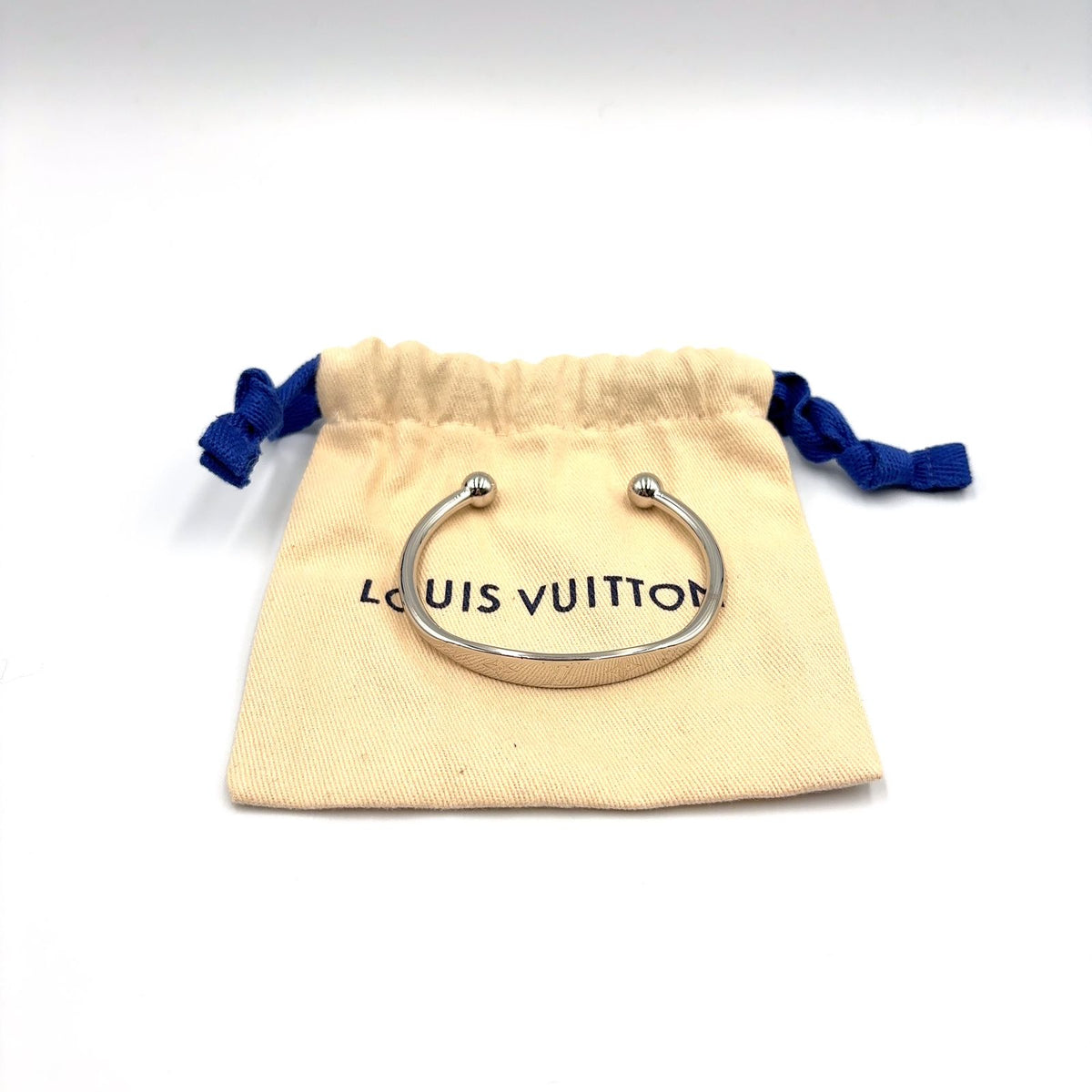 Louis Vuitton Jungkook Monogram Metal Silver Bangle Bracelet — view 7