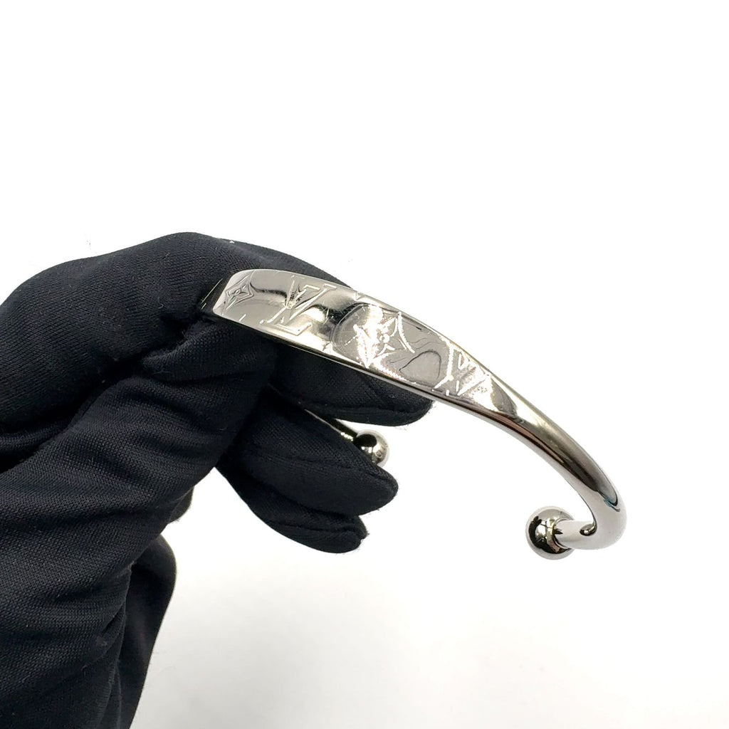 Louis Vuitton Jungkook Monogram Metal Silver Bangle Bracelet — view 5