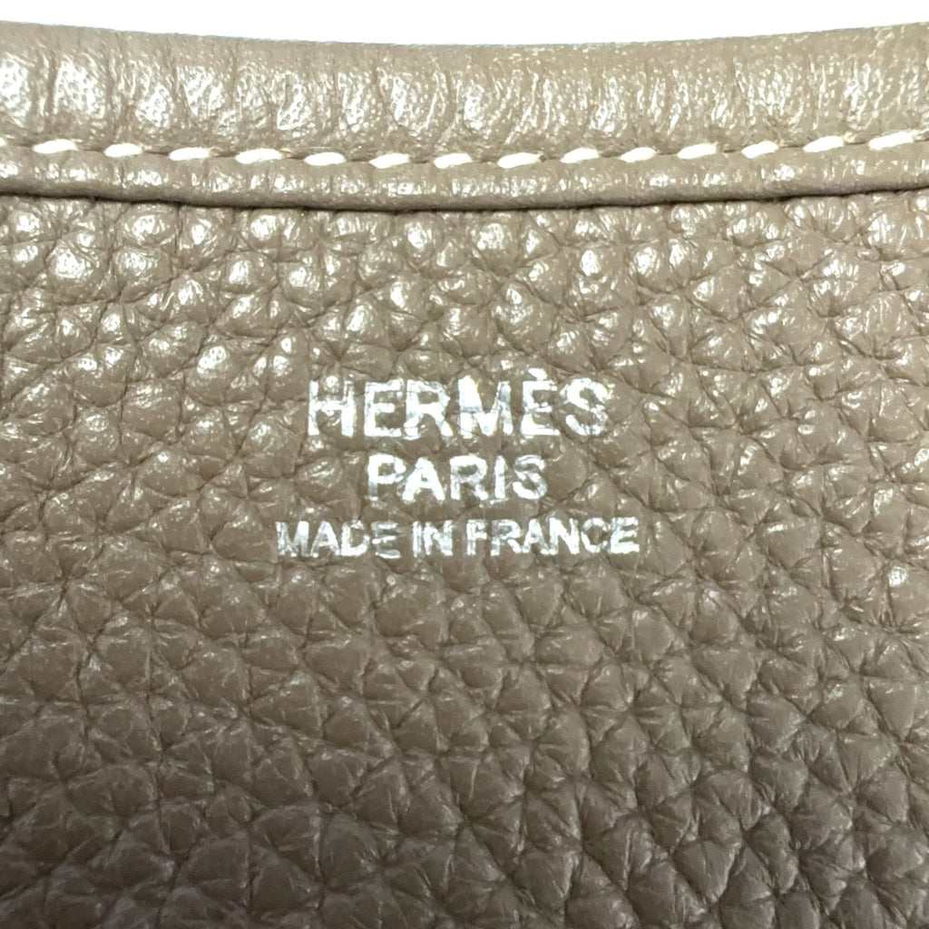 Hermes Evelyne Trois PM Etoupe Taurillon Leather Gray Brown Shoulder Bag Silver — view 4