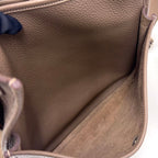 Hermes Evelyne Trois PM Etoupe Taurillon Leather Gray Brown Shoulder Bag Silver — view 7