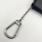 Louis Vuitton Pochette Cles Damier Graphite Leather Black Key Case Silver Key — view 8