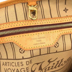 Louis Vuitton Neverfull PM Monogram Leather Brown Light Tote Bag Gold — view 4