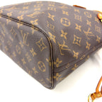 Louis Vuitton Neverfull PM Monogram Leather Brown Light Tote Bag Gold — view 8