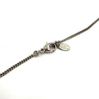 Chanel CC Logo Rhinestone Metal Clear Silver Necklace — view 6