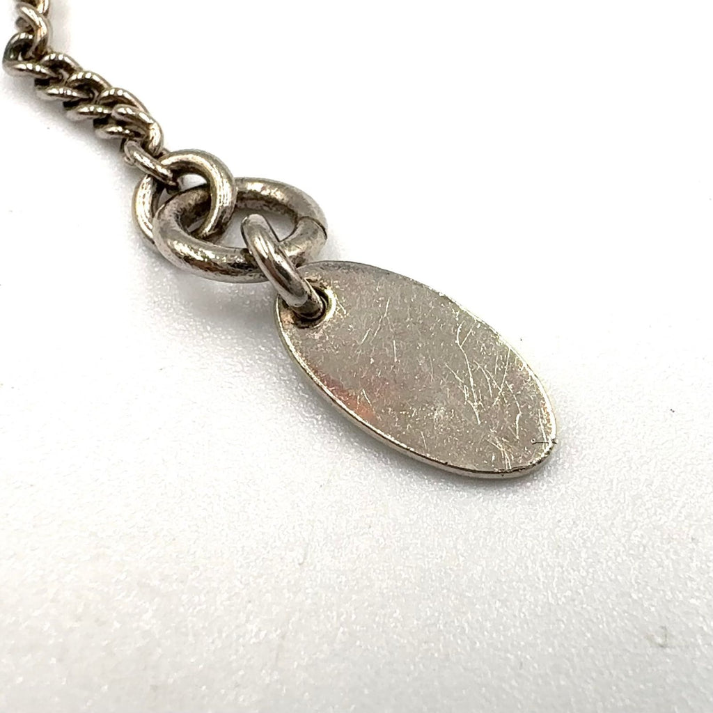 Chanel CC Logo Rhinestone Metal Clear Silver Necklace — view 5