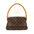 Louis Vuitton Mini Looping Monogram Leather Brown Handbag Gold