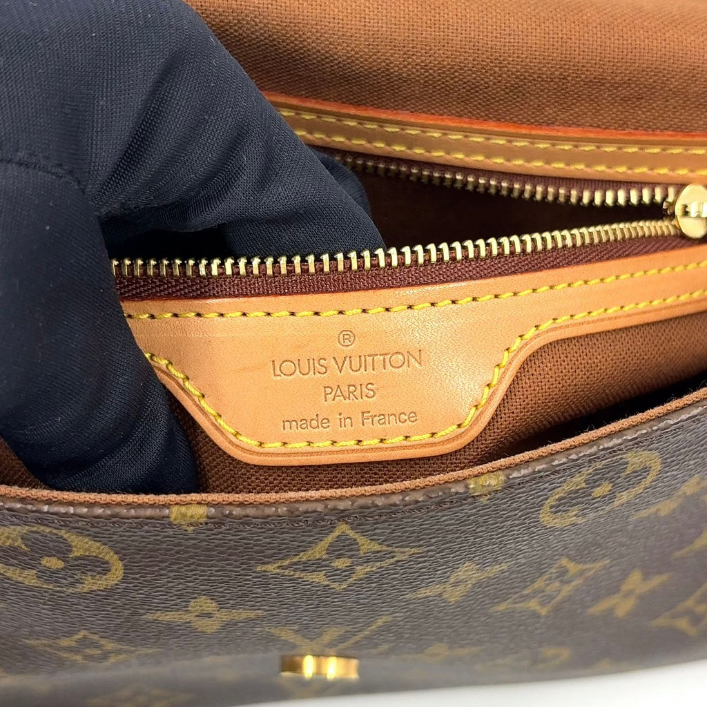 Louis Vuitton Mini Looping Monogram Leather Brown Handbag Gold — view 4