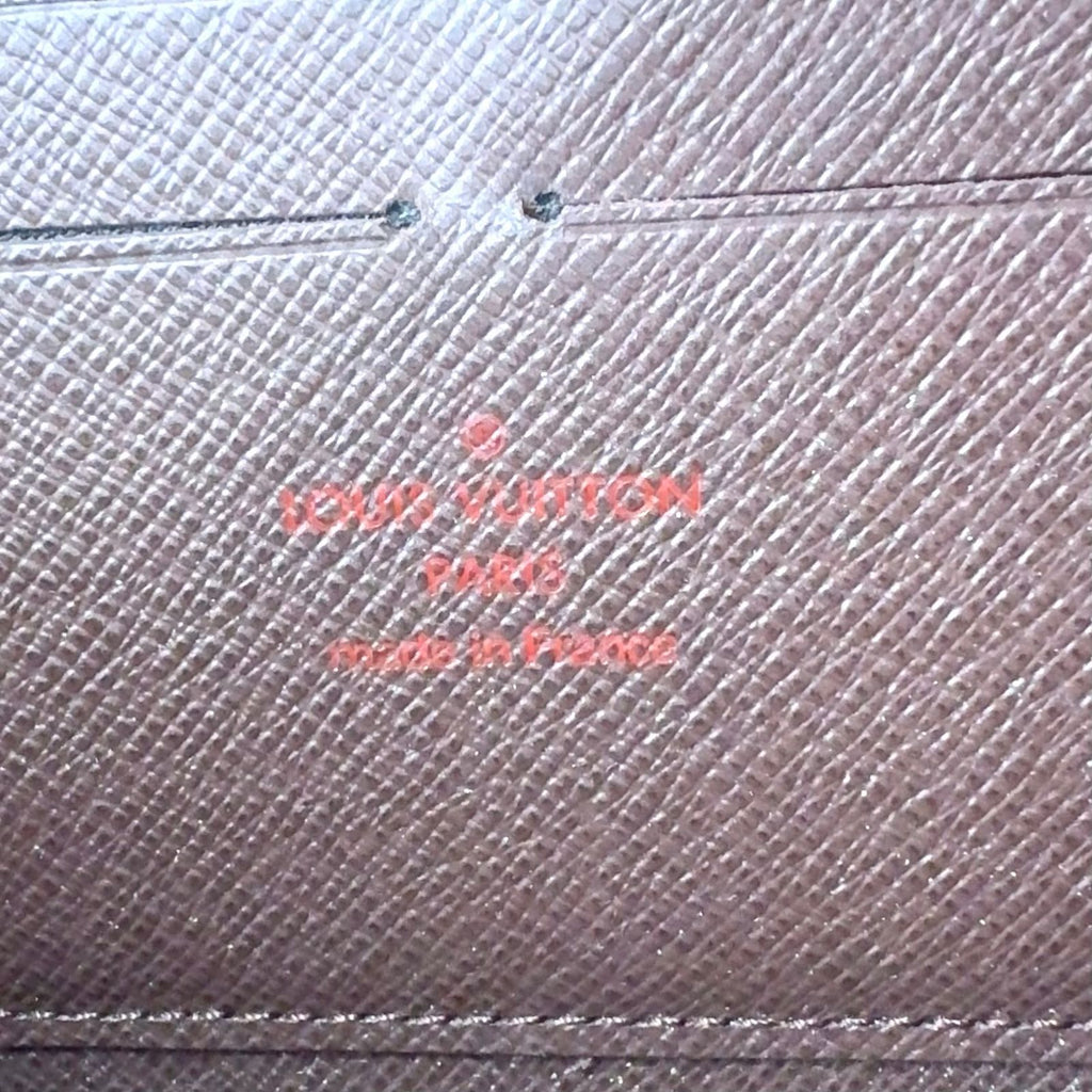 Louis Vuitton Damier Brown Round Zippy Wallet Gold — view 4