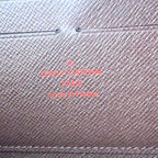 Louis Vuitton Damier Brown Round Zippy Wallet Gold — view 4