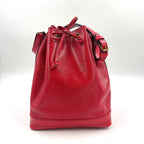Louis Vuitton Noe Epi Castilian Red Leather Shoulder Bag Gold